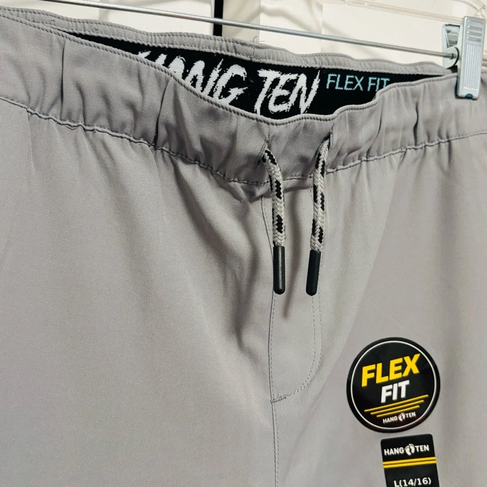 NWT [Hang Ten] Performance Athletic Drawstring Joggers Grey Youth Boys Sz 14/16 - Picture 6 of 10
